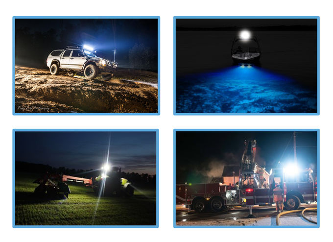 Les cosses imperméables de LED, lumière de travail de LED avec Osram ont mené des puces, inondation Off Road s'allume pour le tracteur de SUV de camion, IP67, IP69K 0