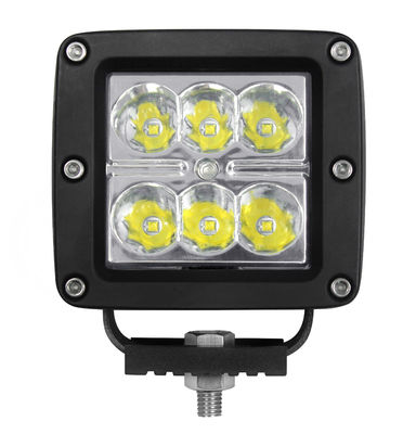 Tache d'IP67 R10 conducteur-poutre l'inondation de cosse de lumières des cubes en pouce LED de 90 degrés 18W 3