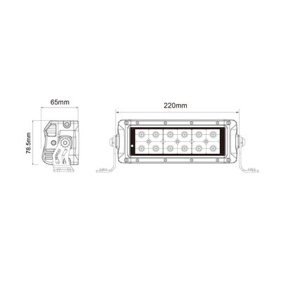 Rangée de toit de voiture d'OEM d'EMARK la double a mené le guide optique 84w 7,5 pouces pour des sports de puissance