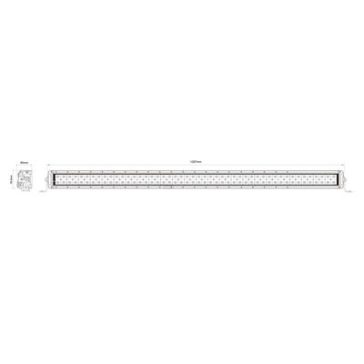 Double puce automatique de la lentille OSRAM de PC de C.C 24V du guide optique 288W de la rangée LED de 4x4 IP67