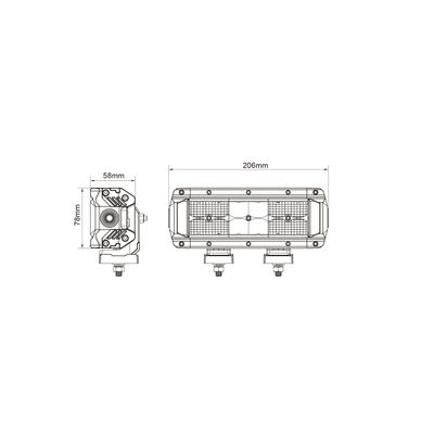 Rangée 44W combinée menée double par rangée de guide optique la double a mené le guide optique d'entraînement pour SUV ATV UTV