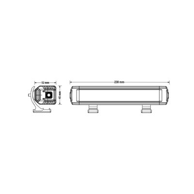 Guide optique simple mince imperméable de la rangée LED pour les bateaux 18w 9 en 1620 LM