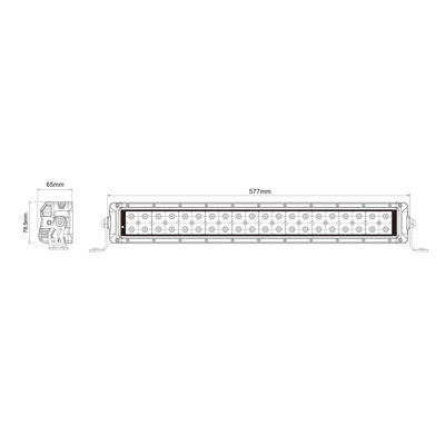 guide optique imperméable de la rangée LED de 224w IP67 double pour les bateaux 40*5W Osram