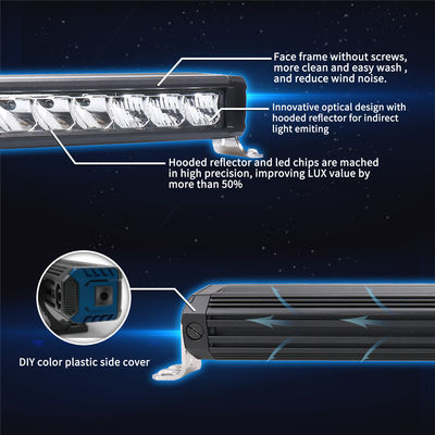 OEM d'ODM antichoc simple mince du guide optique 6pcs*3w Osram de la rangée LED du véhicule 45mm