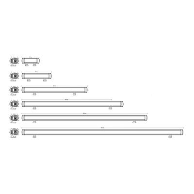 39,5 acier inoxydable simple mince d'ODM du guide optique 90w de la rangée LED de poutre combinée de pouce
