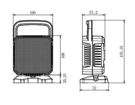 Projecteur à télécommande imperméable d'OSRAM 12W LED pour les lumières d'inondation portatives de camion